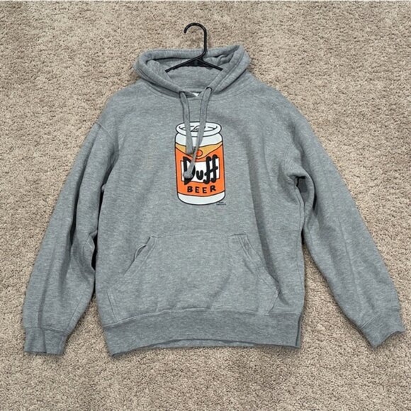 The Simpsons Universal‎ Studios Duff Beer Hoodie Opener Koozie Size Medium - Picture 1 of 12